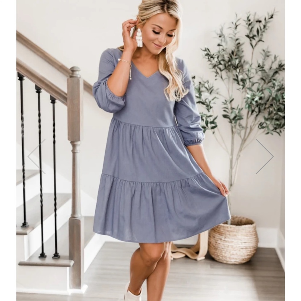 Brand new Pink Lily Baby Doll Dress in Blue